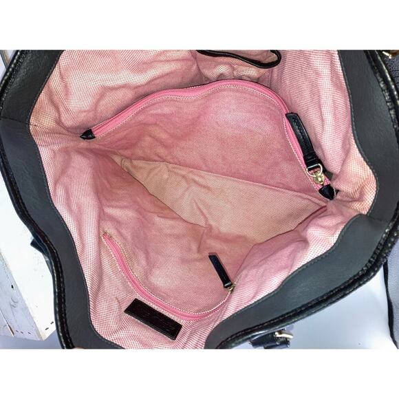 DOONEY & BOURKE GRAY PEBBLED LEATHER LARGE SHOULDER BAG - Picture 10 of 16